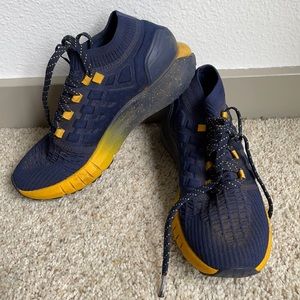 Under Armour Navy and Yellow Shoes